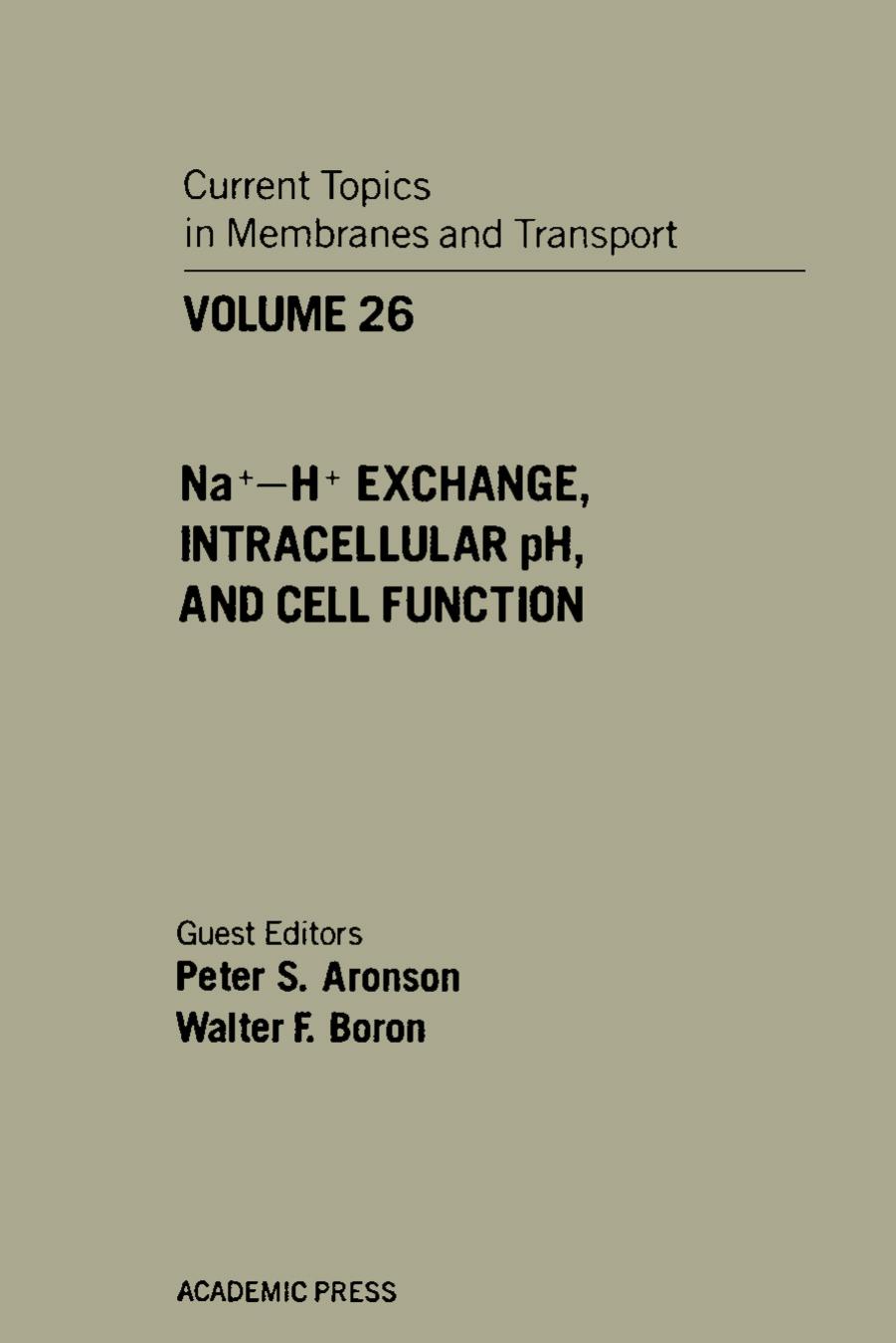 26. Na-H Exchange, Intracellular pH, and Cell Function (1986) by Unknown
