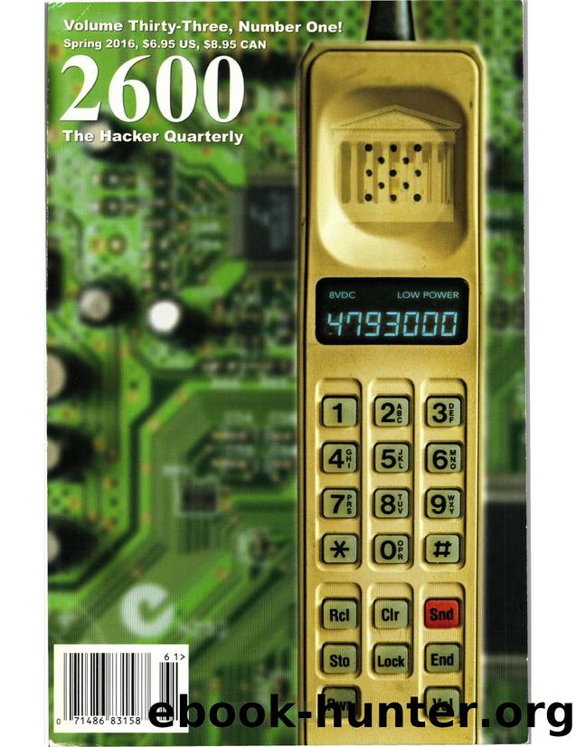 2600: The Hacker Quarterly - Vol. 33, No. 1 by GBPPR Total Information Awareness