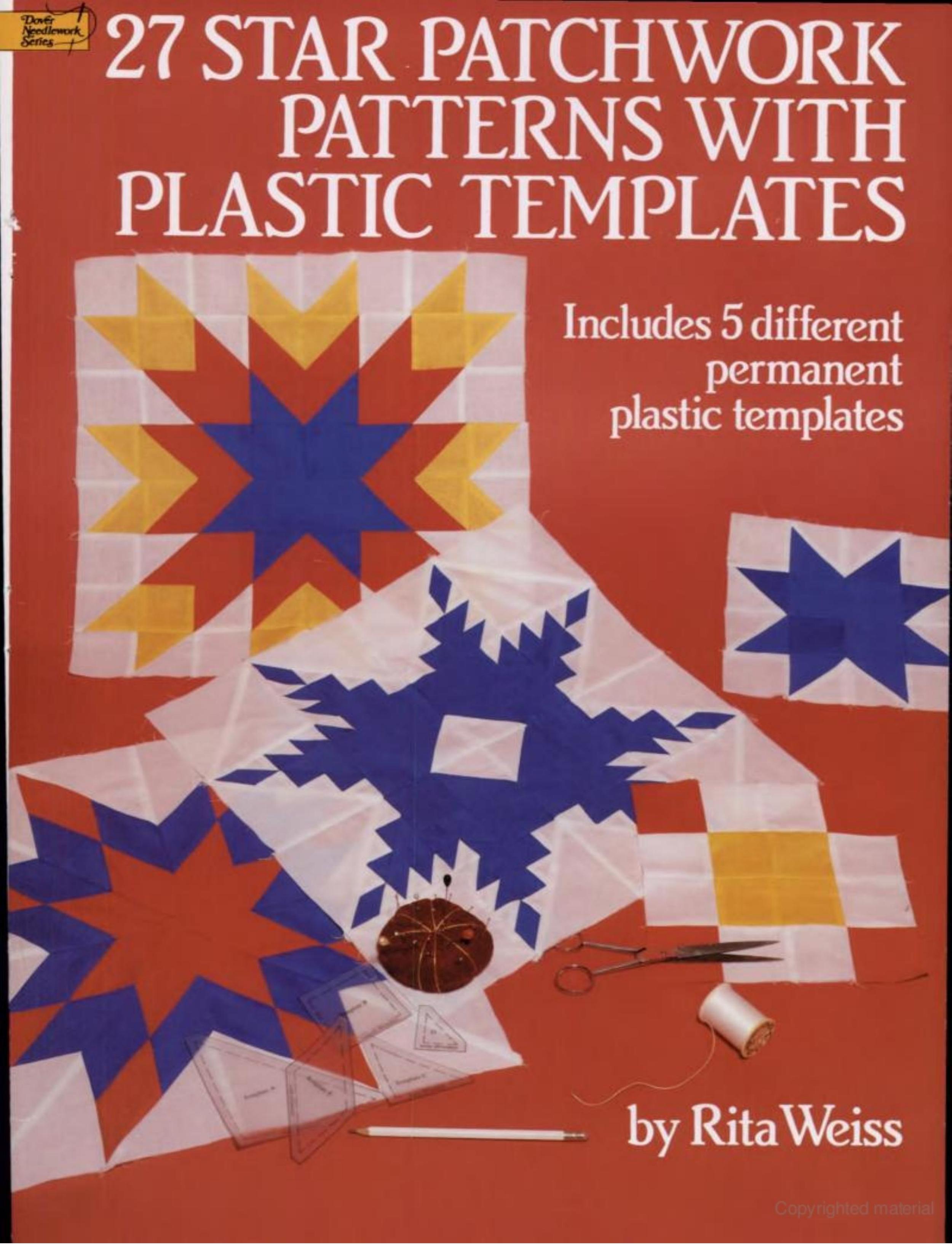 27 Star Patchwork Patterns with Plastic Templates by Rita Weiss