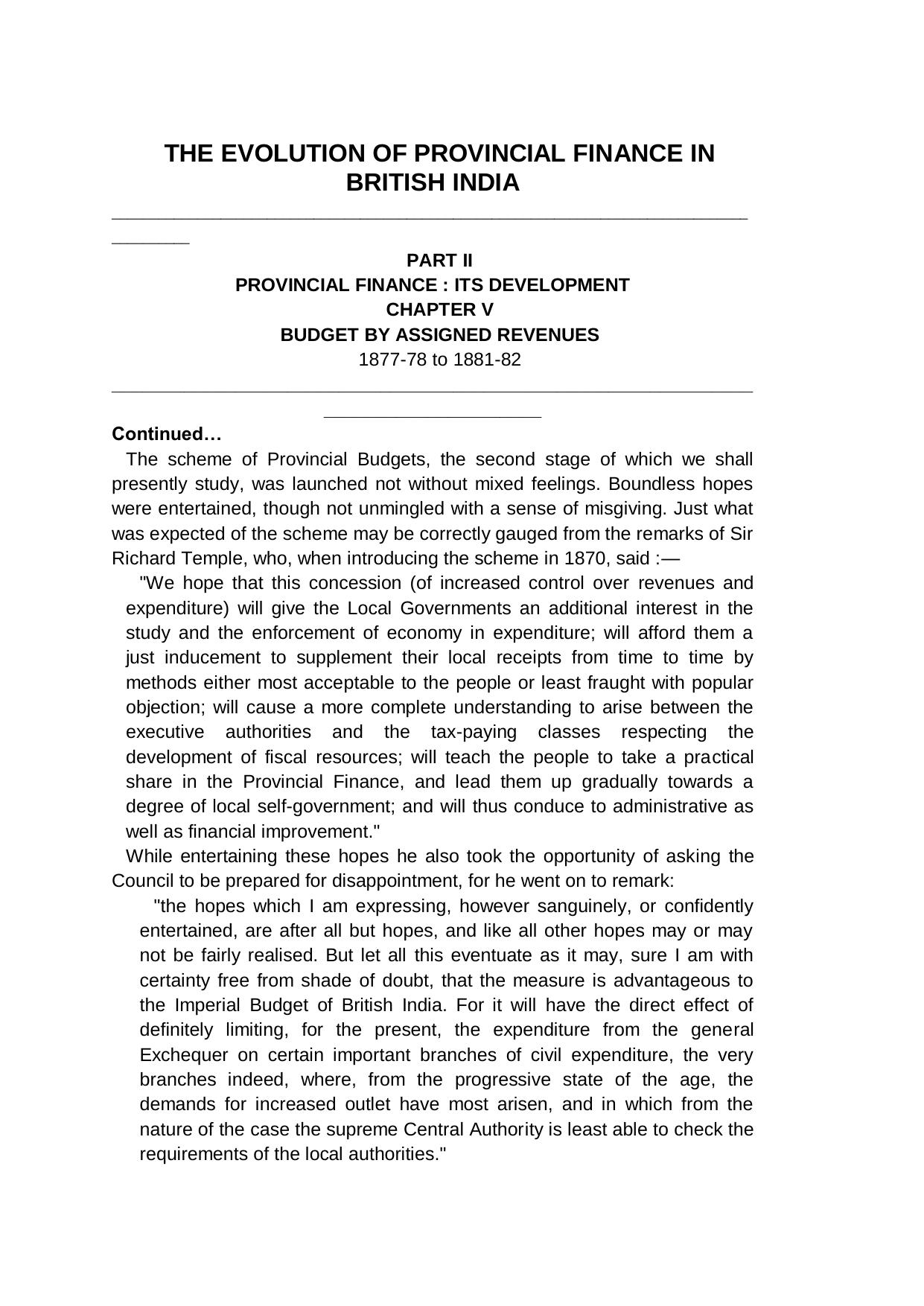 27B2. Evolution of Provincial Finance in British India PARTII by ajay singh