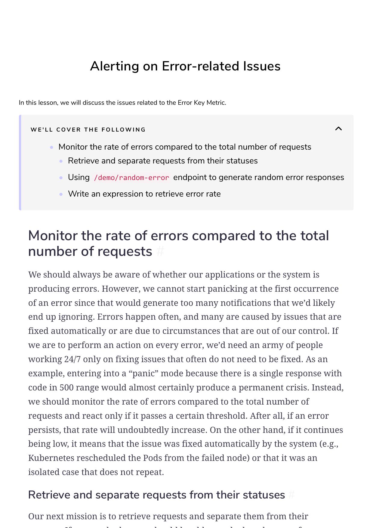 28 Alerting on Error related Issues by Unknown