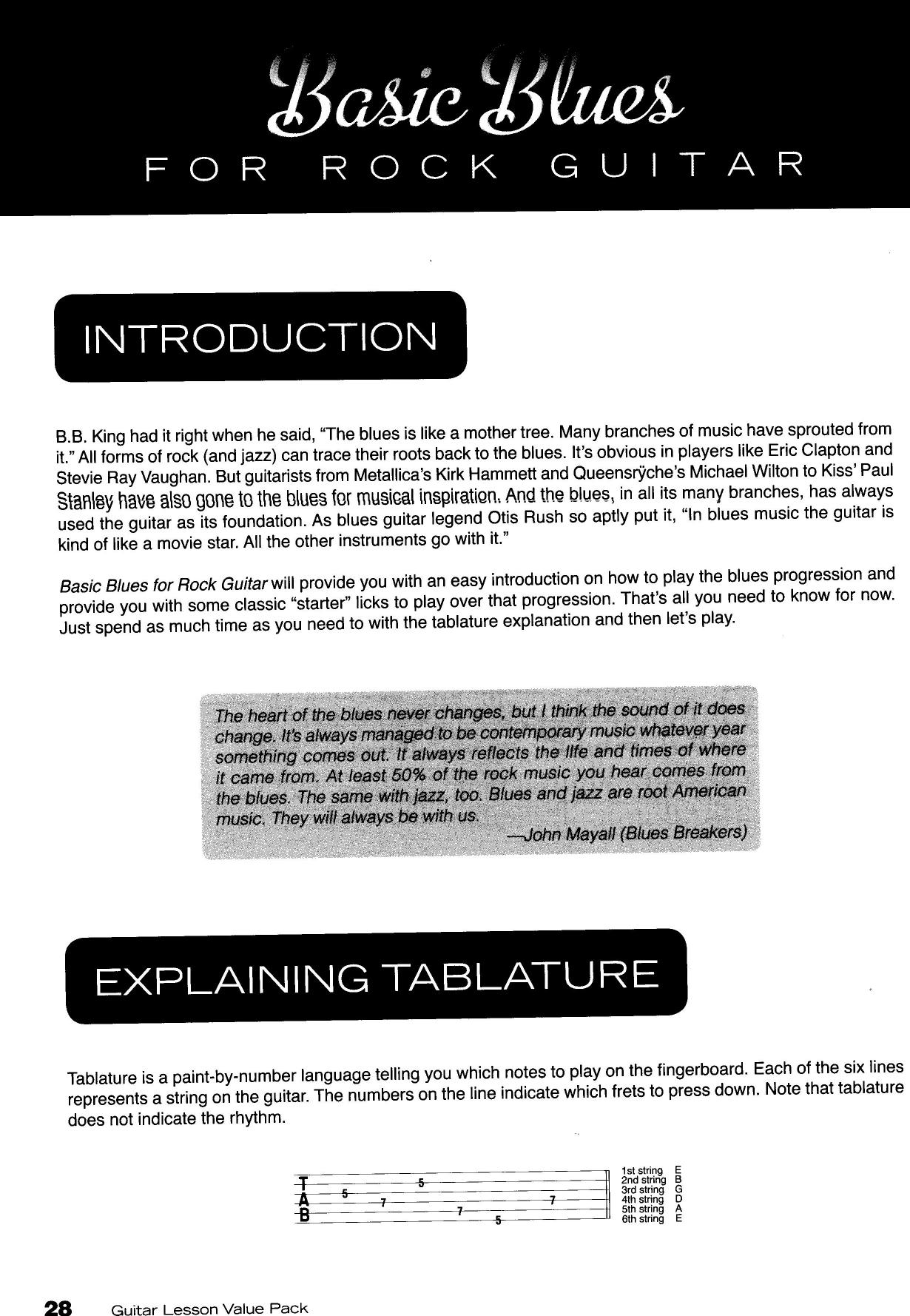 28 basic blues for rock guitar by Unknown