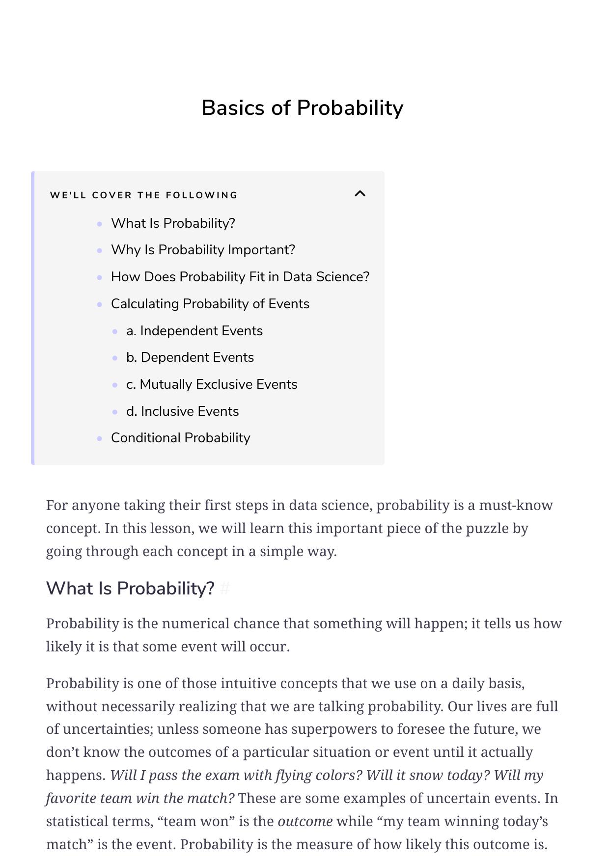 29 Basics of Probability by Unknown