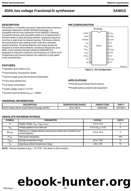 2GHz low voltage Fractional-N synthesizer by Philips