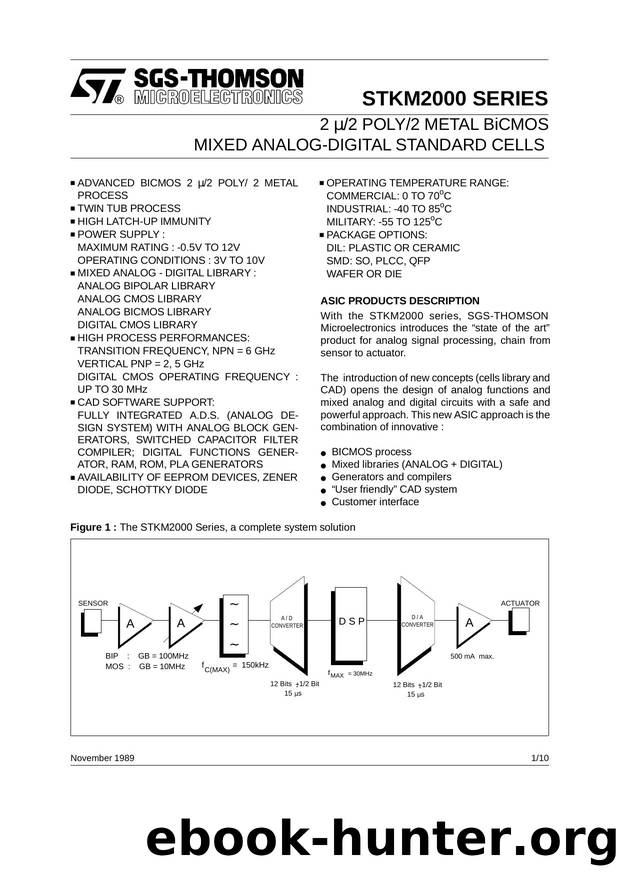 2m2 POLY2 METAL BiCMOS MIXED ANALOG-DIGITAL STANDARD CELLS by SGS-THOMSON Microelectronics
