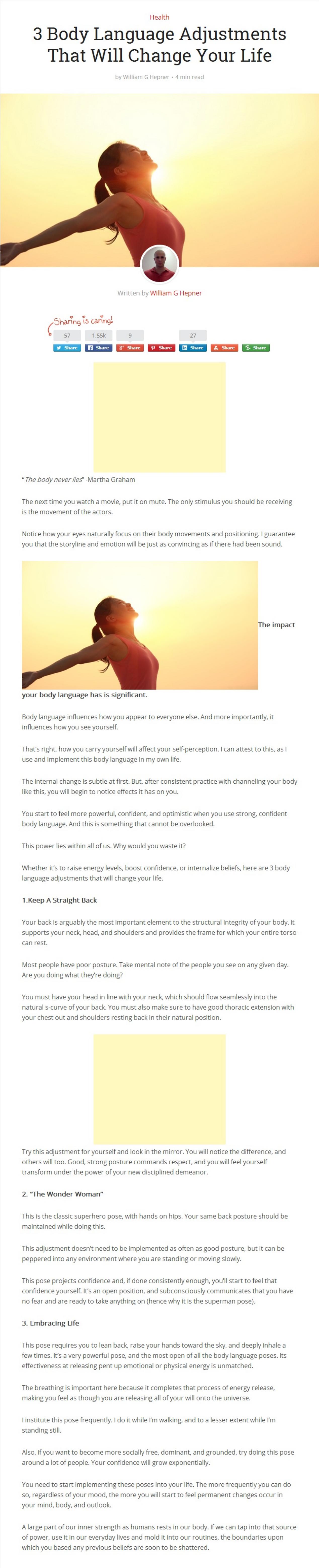 3 Body Language Adjustments That Will Change Your Life by Unknown