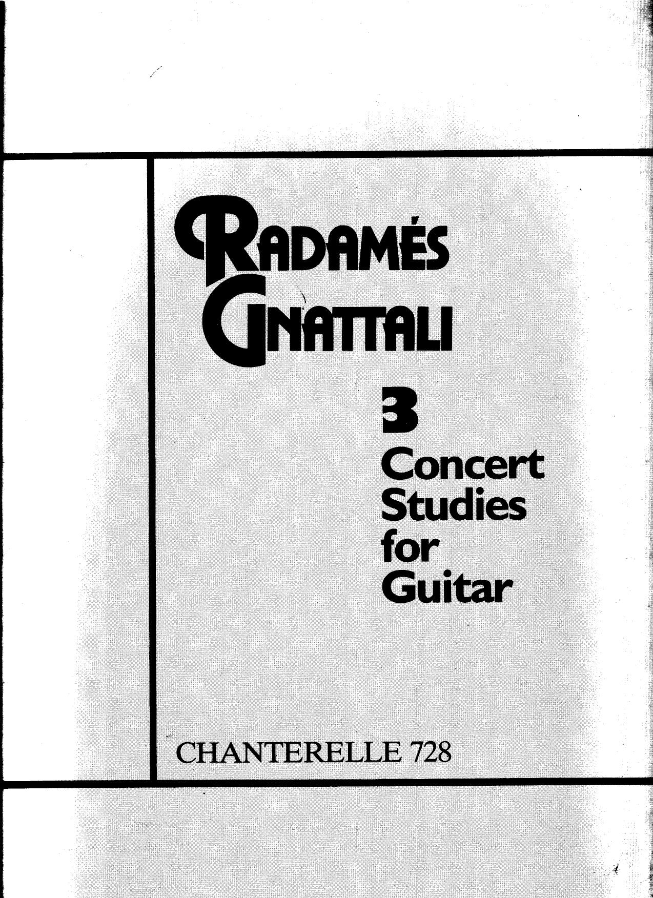 3 Concert Studies for Guitar by Unknown