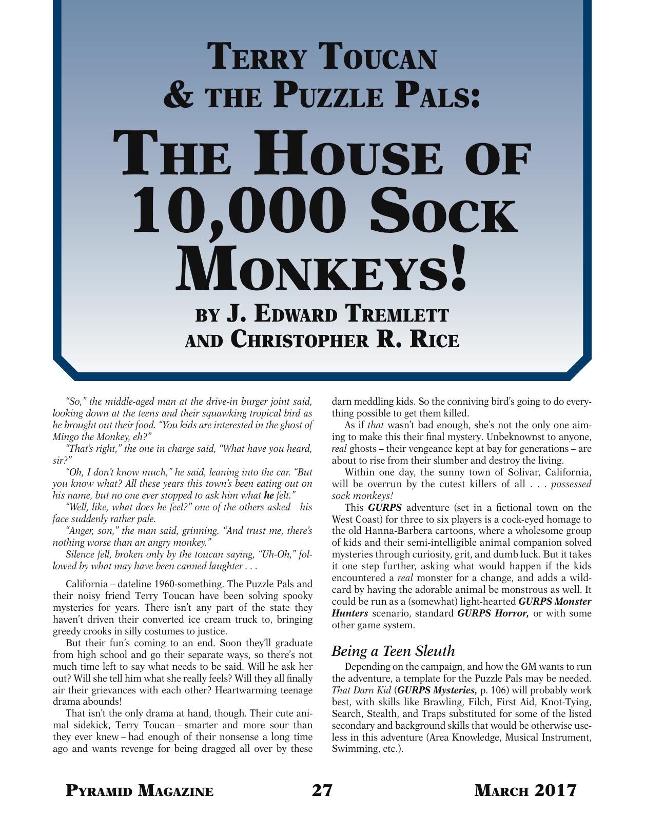 3-101 - ADVENTURE by The House of 10 000 Sock Monkeys!
