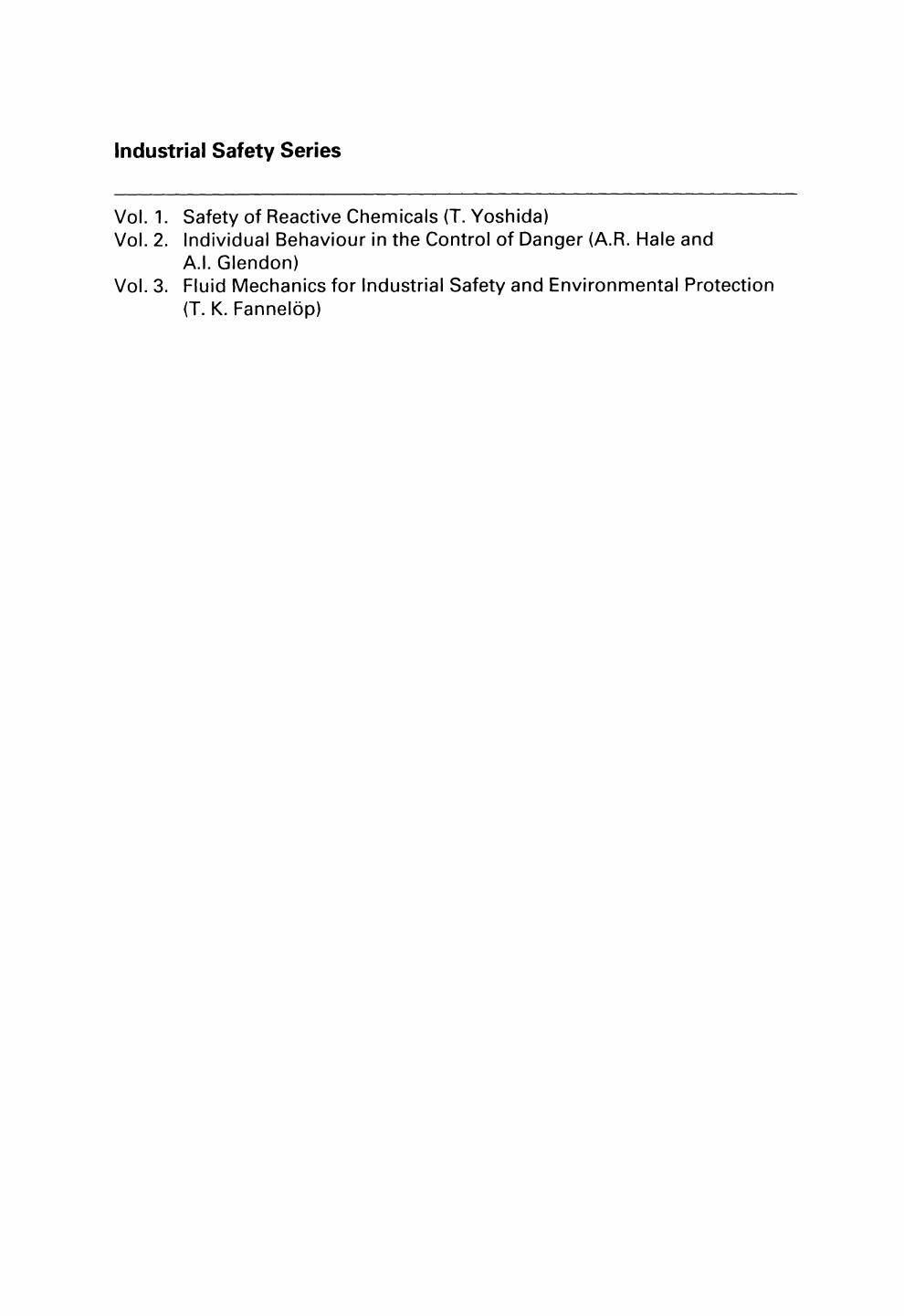 3. Fluid Mechanics for Industrial Safety and Environmental Protection (1994) by 4<8=8AB@0B>@