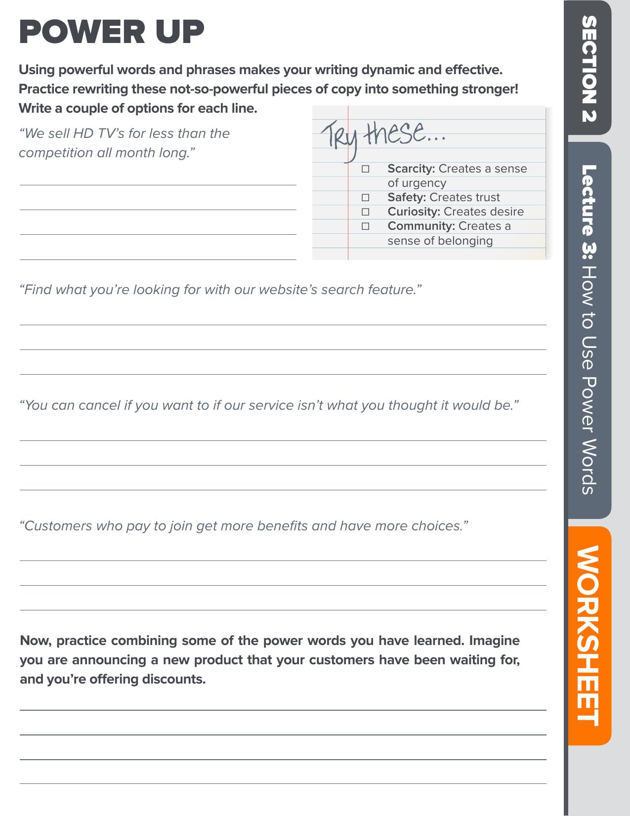 3.1 2.3 Worksheet by Rewrite sample copy to better use power words.pdf
