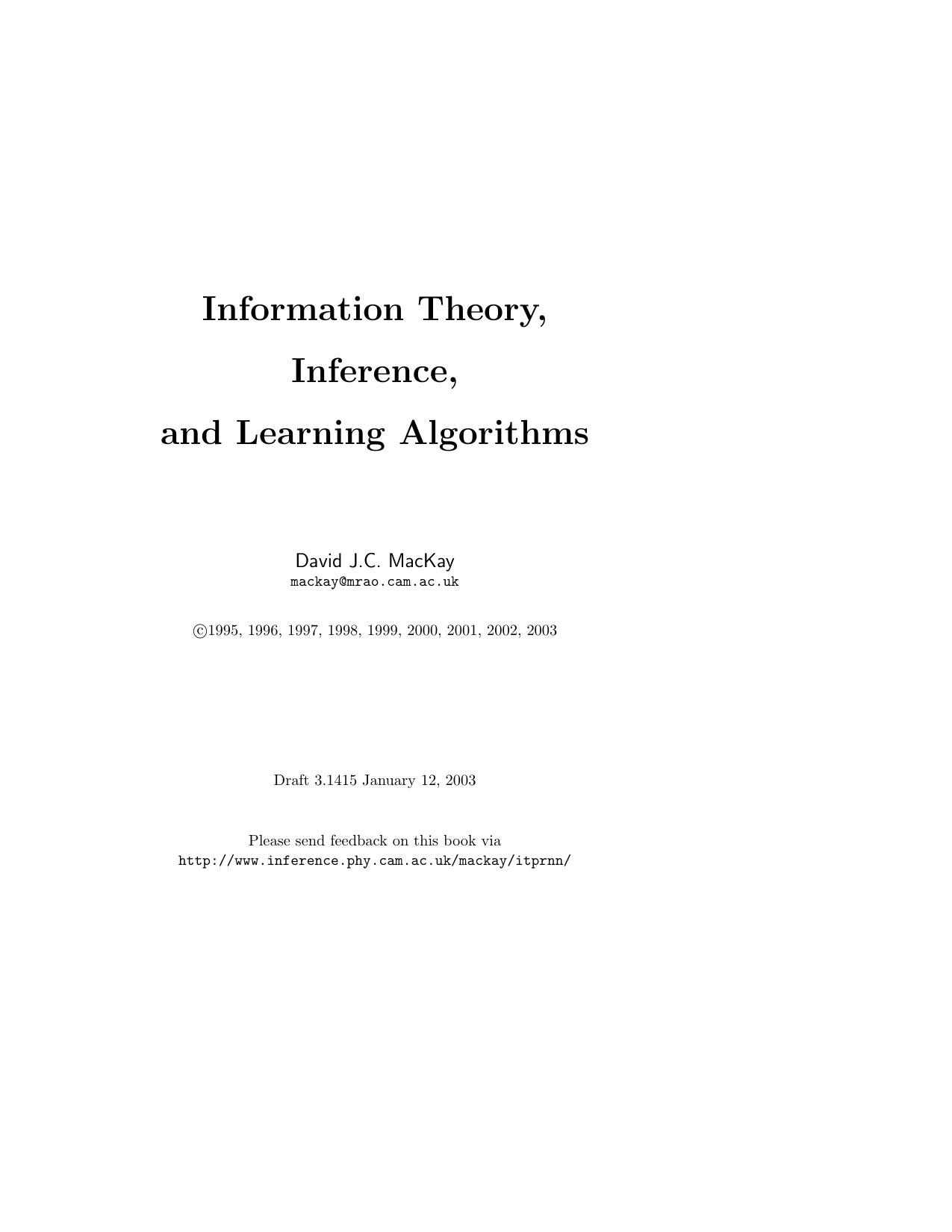 30 Information Theory Pattern Recognition And Neural Networks by Unknown