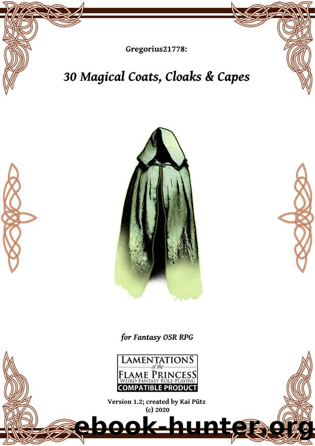 30 Magical Coats, Cloaks, Capes [v1.2] (LotFP) by Unknown