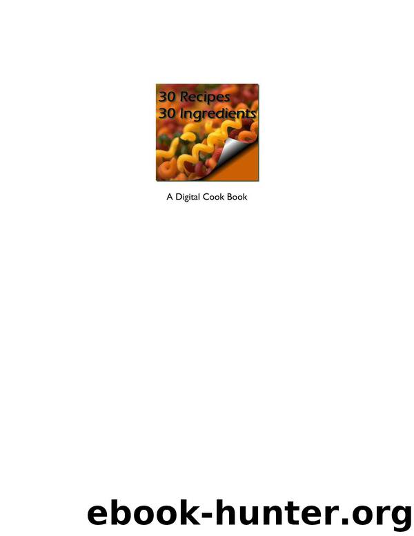 30 Recipes 30 Ingredients by Cookbooks