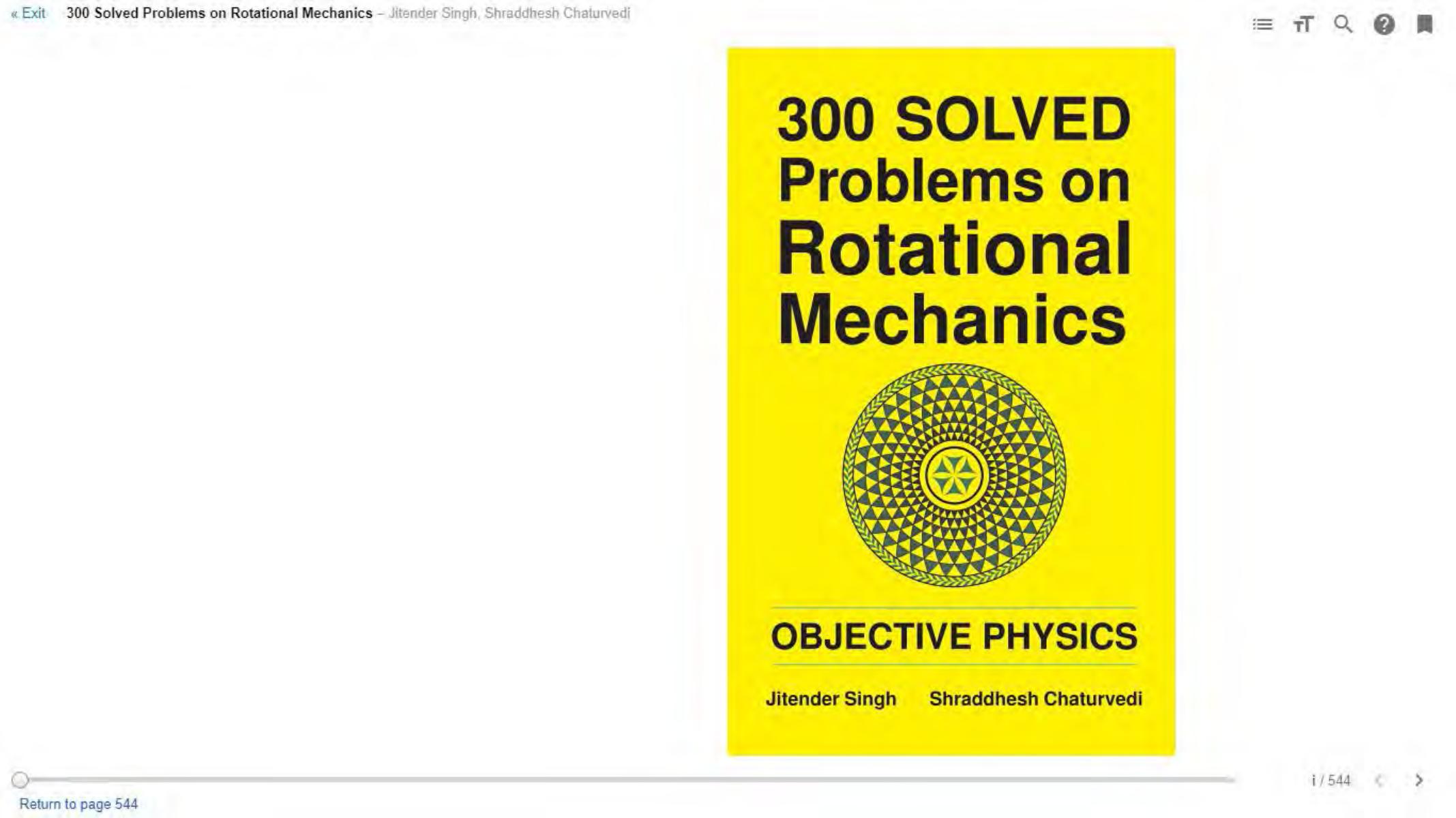 300 Solved Problems on Rotational Mechanics by Jitender Singh Shraddhesh Chaturvedi
