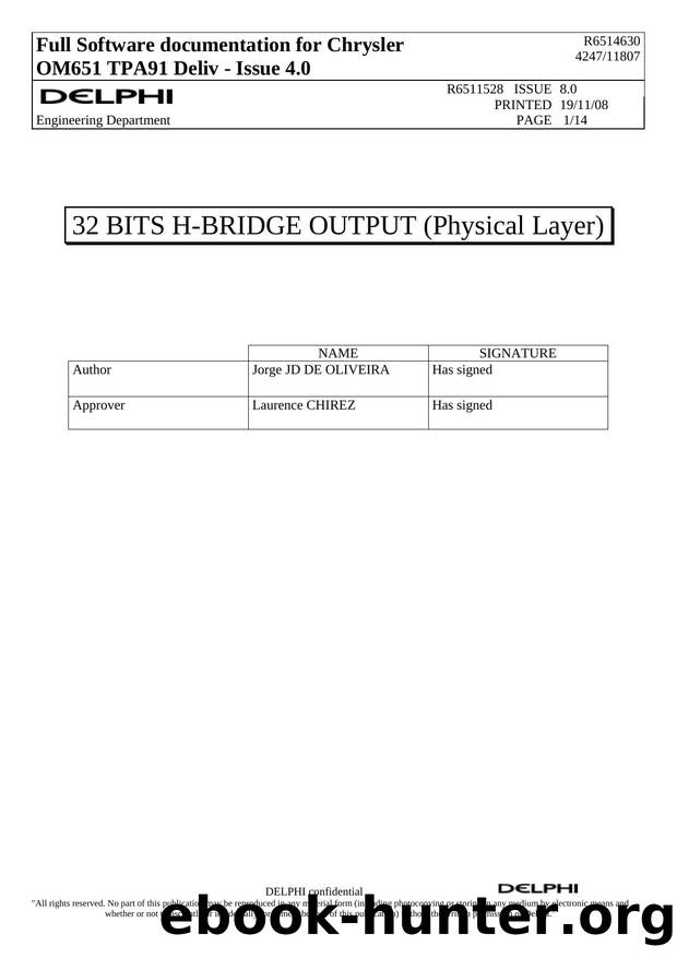 32 BITS H-BRIDGE OUTPUT (Physical Layer) by Jorge JD DE OLIVEIRA