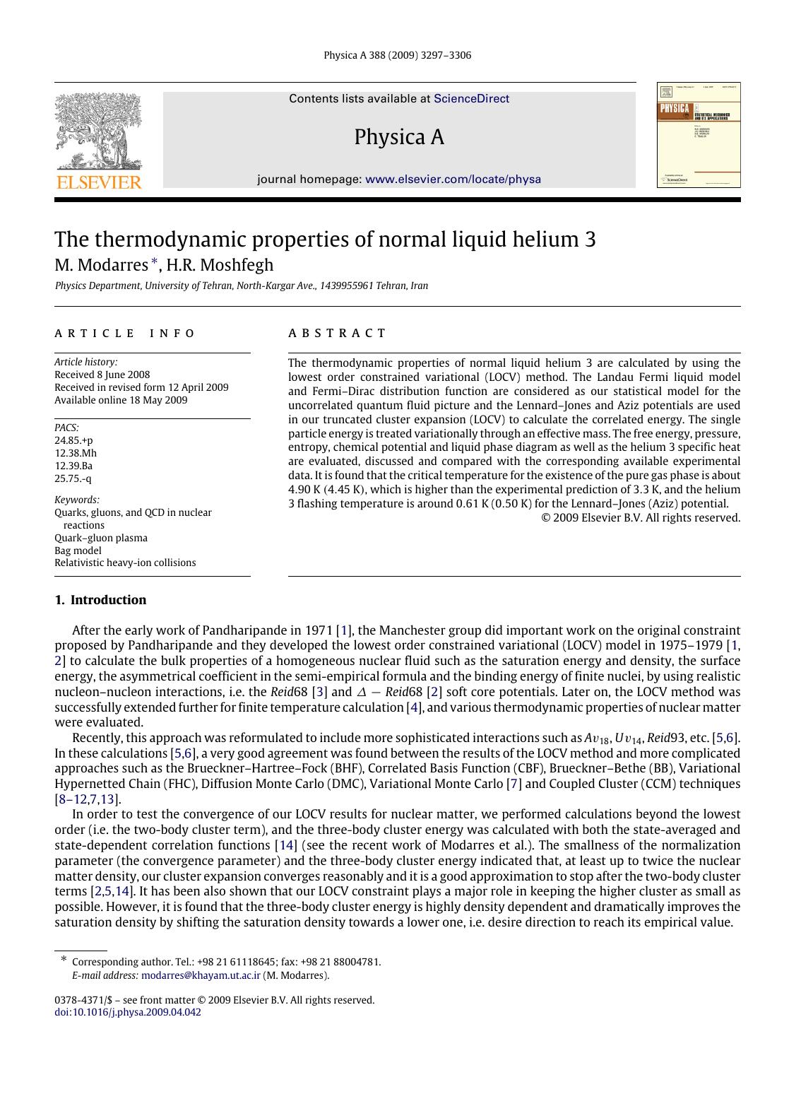 3297-3306 by M. Modarres; H.R. Moshfegh