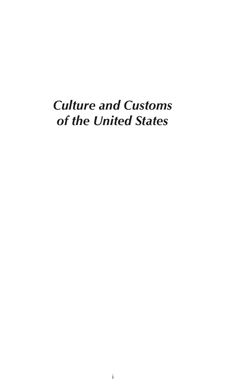 33 Culture and Customs of the United States Vol. 1 by Unknown