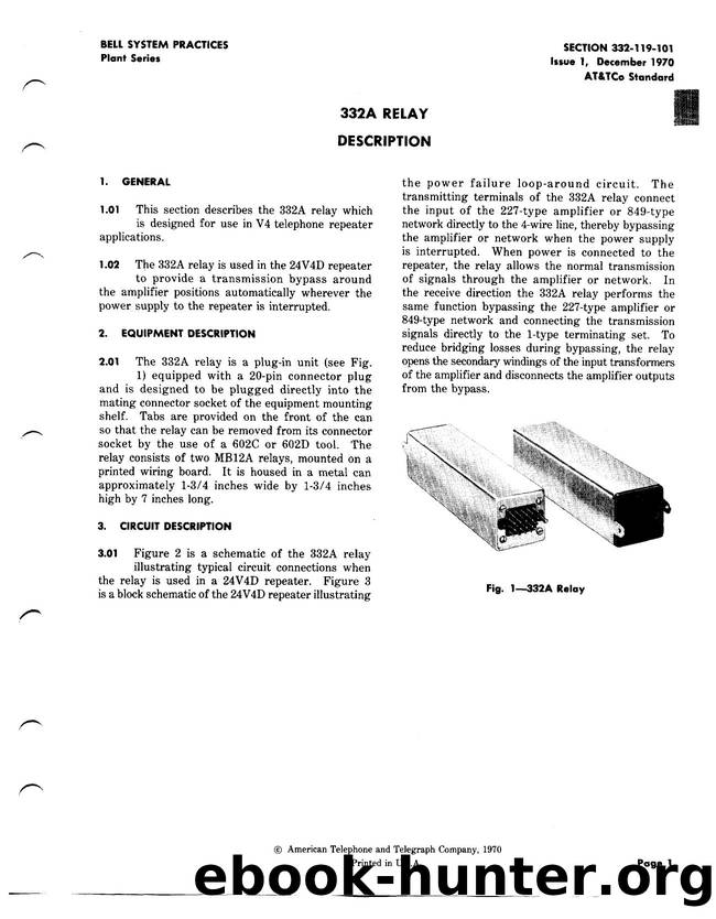 332A Relay Description by AT&&T |