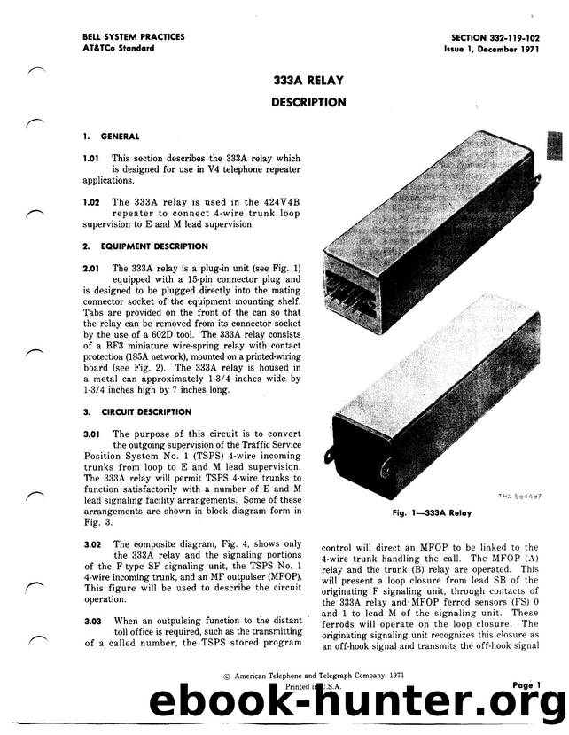 333A Relay Description by AT&&T |