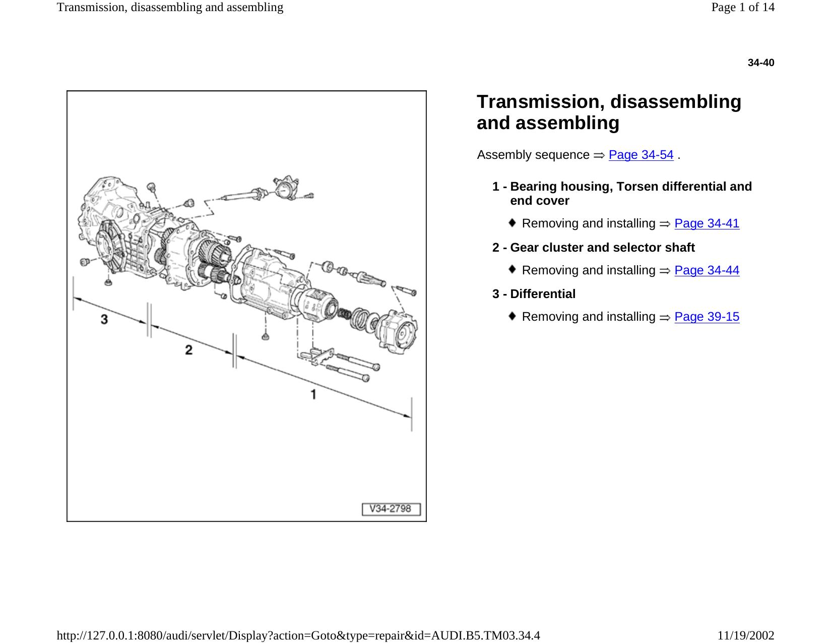 34-40 Transmission assembly by Unknown
