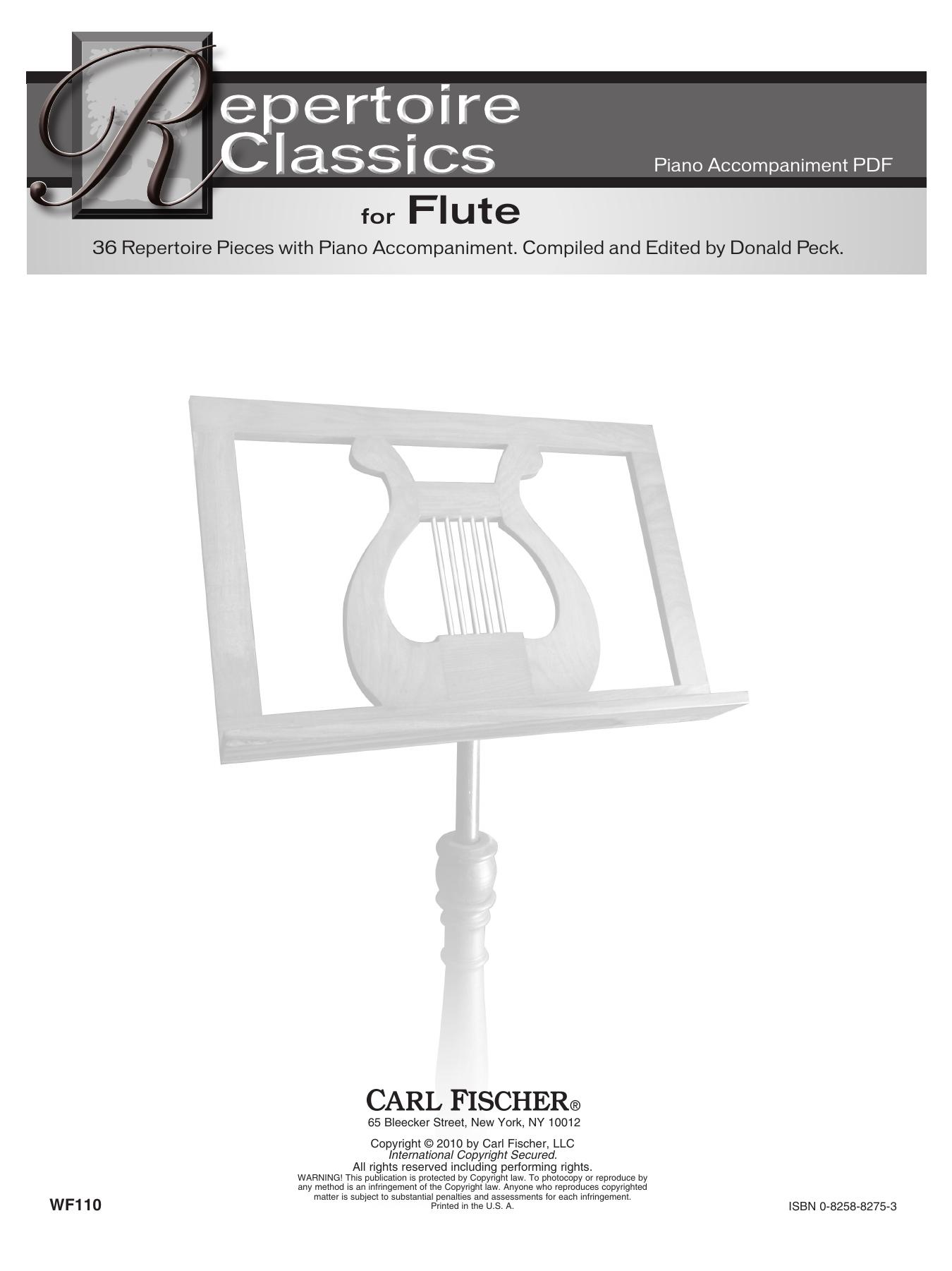 36 Repertoire Pieces with Piano Accompaniment by Peck Donald (Ed.)