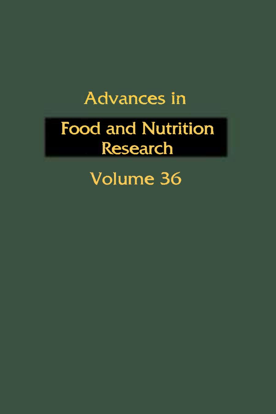 36. Advances in Food and Nutrition Research 36 (1992) by Unknown
