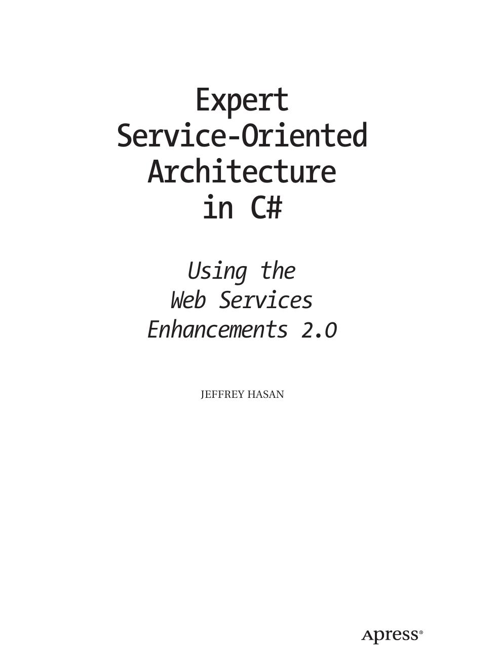 390 Expert Service Oriented Architecture in C Sharp by Unknown