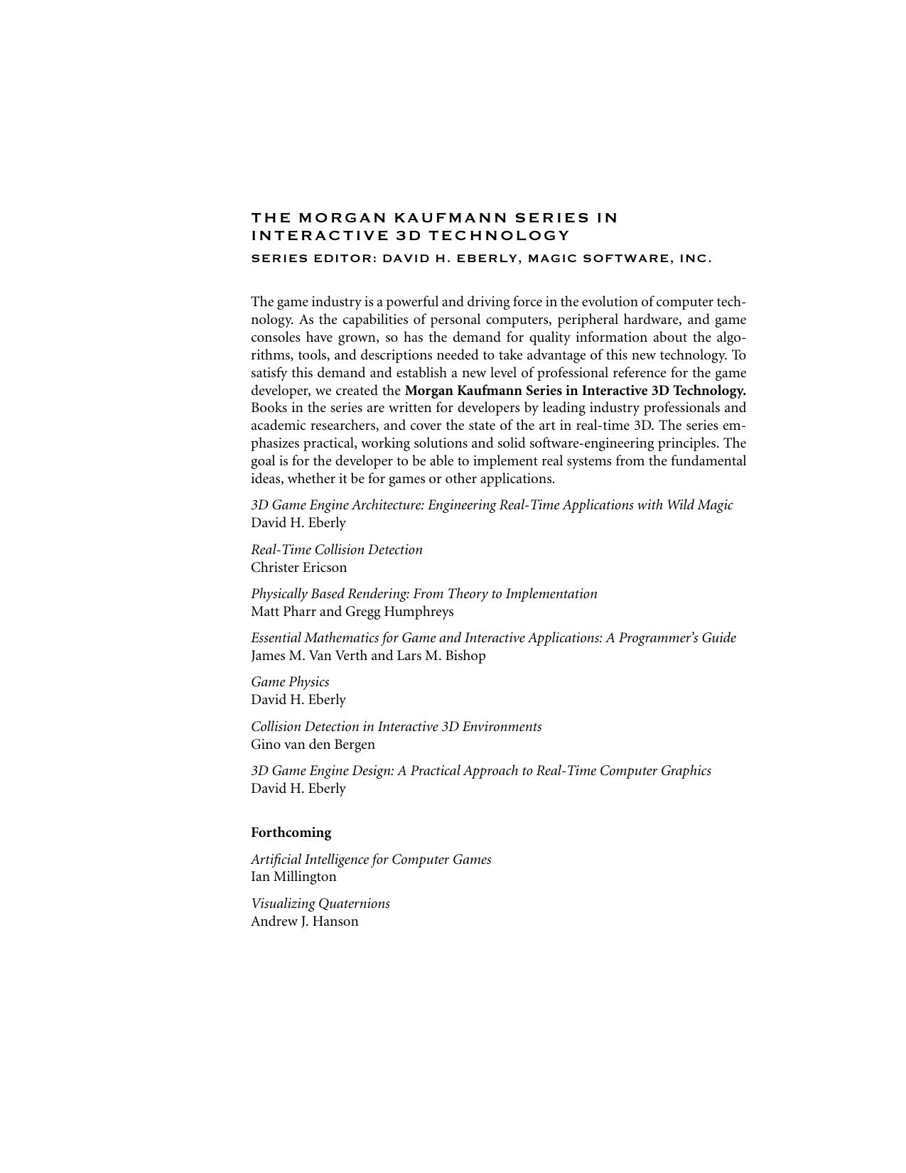 3D Game Engine Architecture: Engineering Real-Time Applications with Wild Magic by 4<8=8AB@0B>@