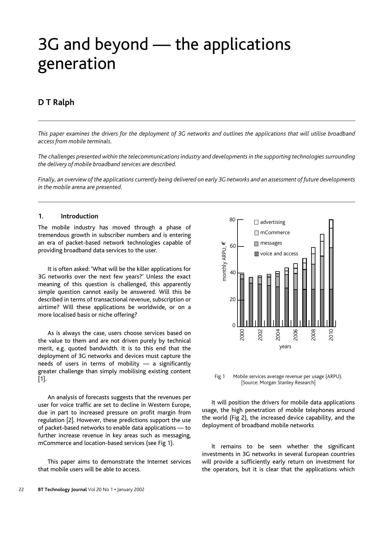 3G and Beyond &#x2014; The Applications Generation by Unknown