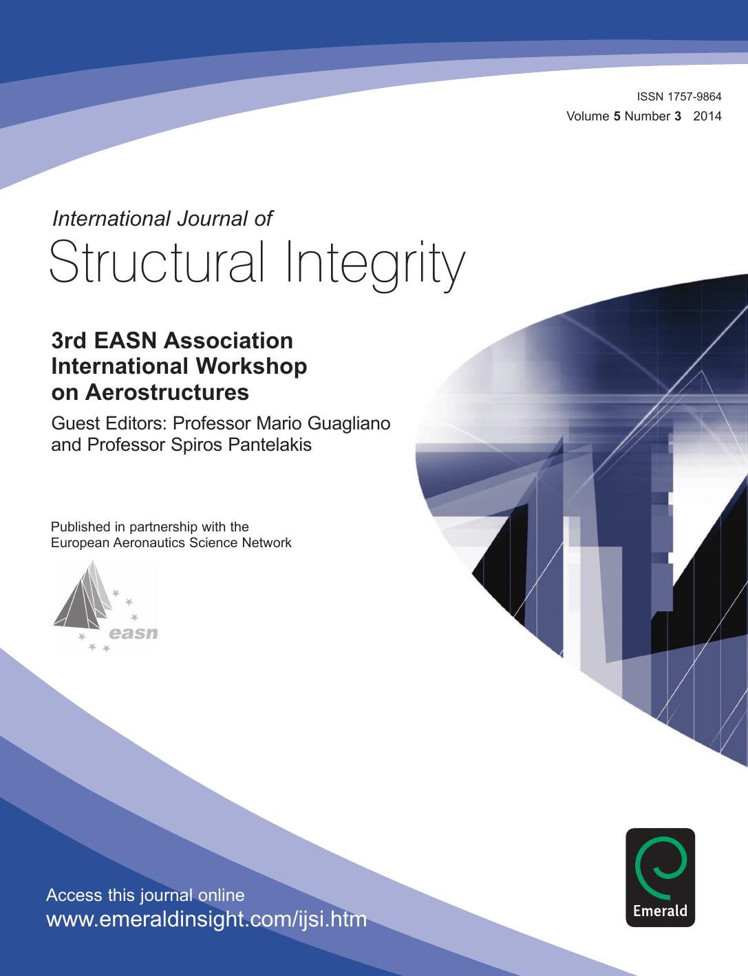 3rd EASN Association International Workshop on Aerostructures by Mario Guagliano Spiros Pantelakis Chris Rodopoulos