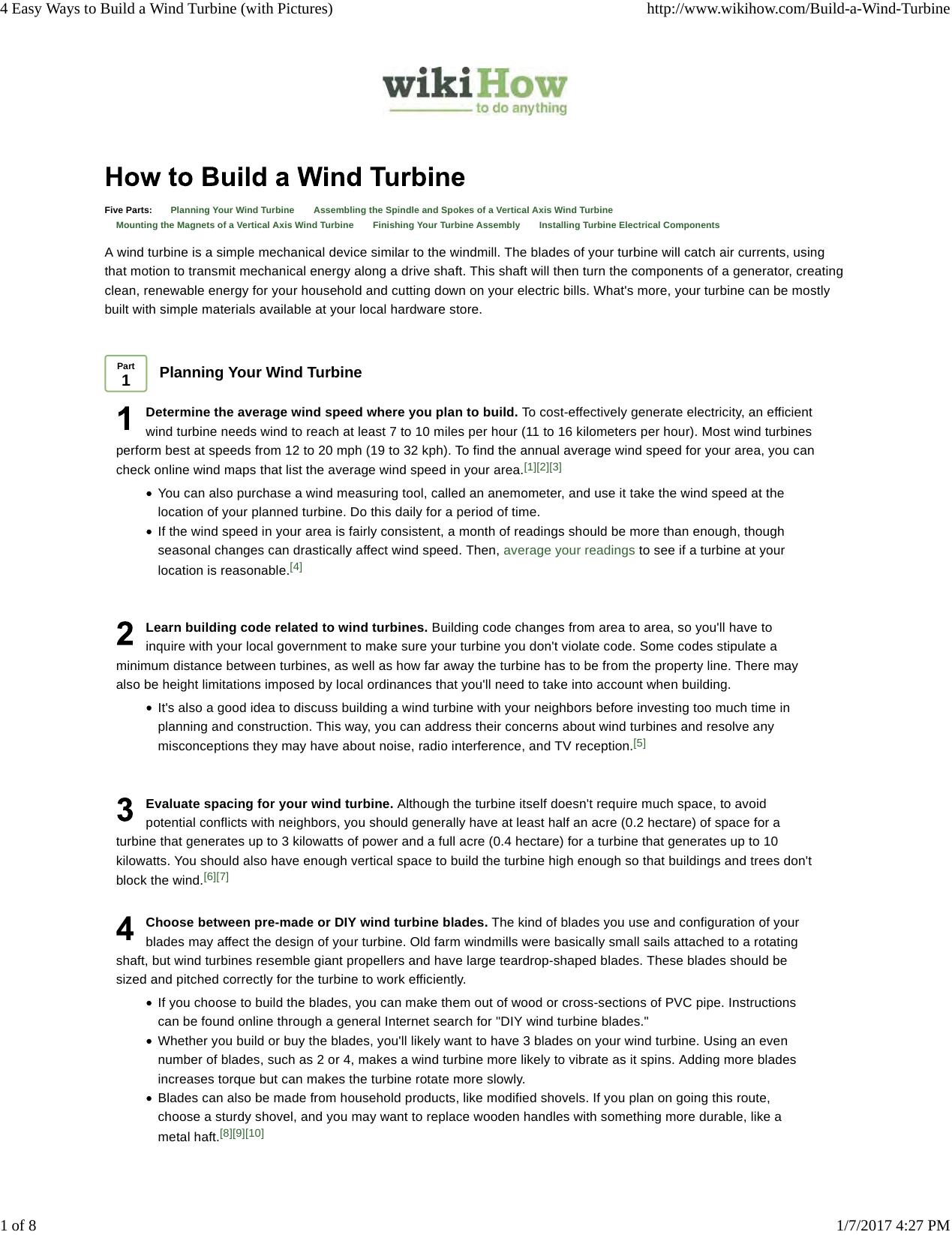 4 Easy Ways To Build A Wind Turbine-2017 by Unknown