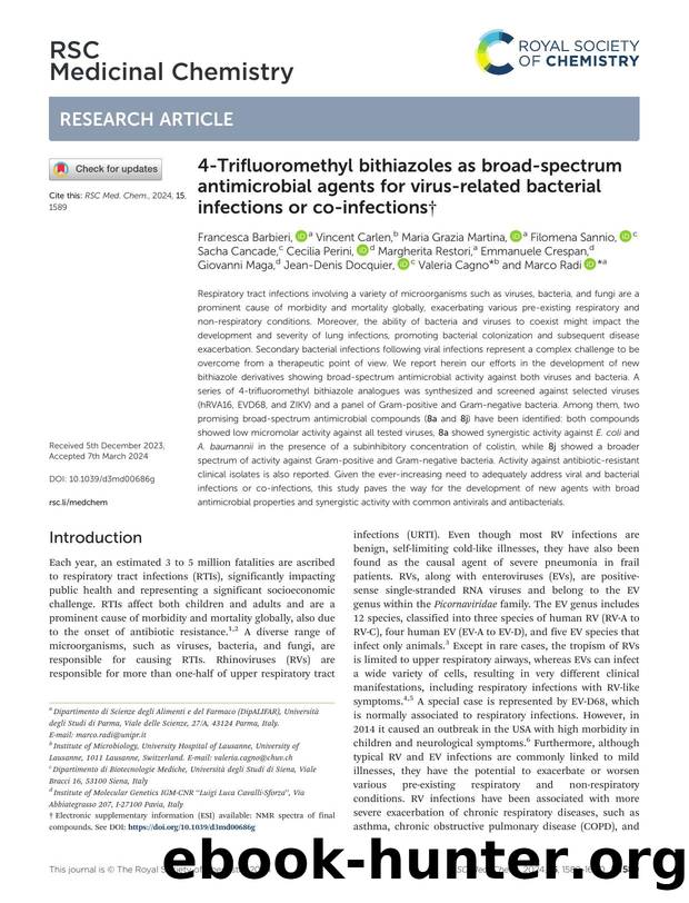 4-Trifluoromethyl bithiazoles as broad-spectrum antimicrobial agents for virus-related bacterial infections or co-infections by unknow
