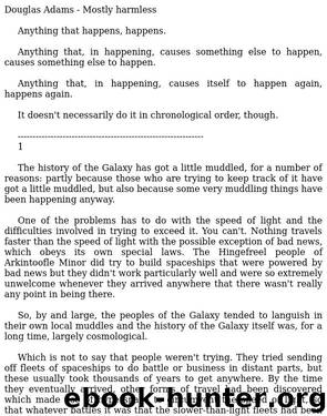 4. Mostly Harmless by Douglas Adams