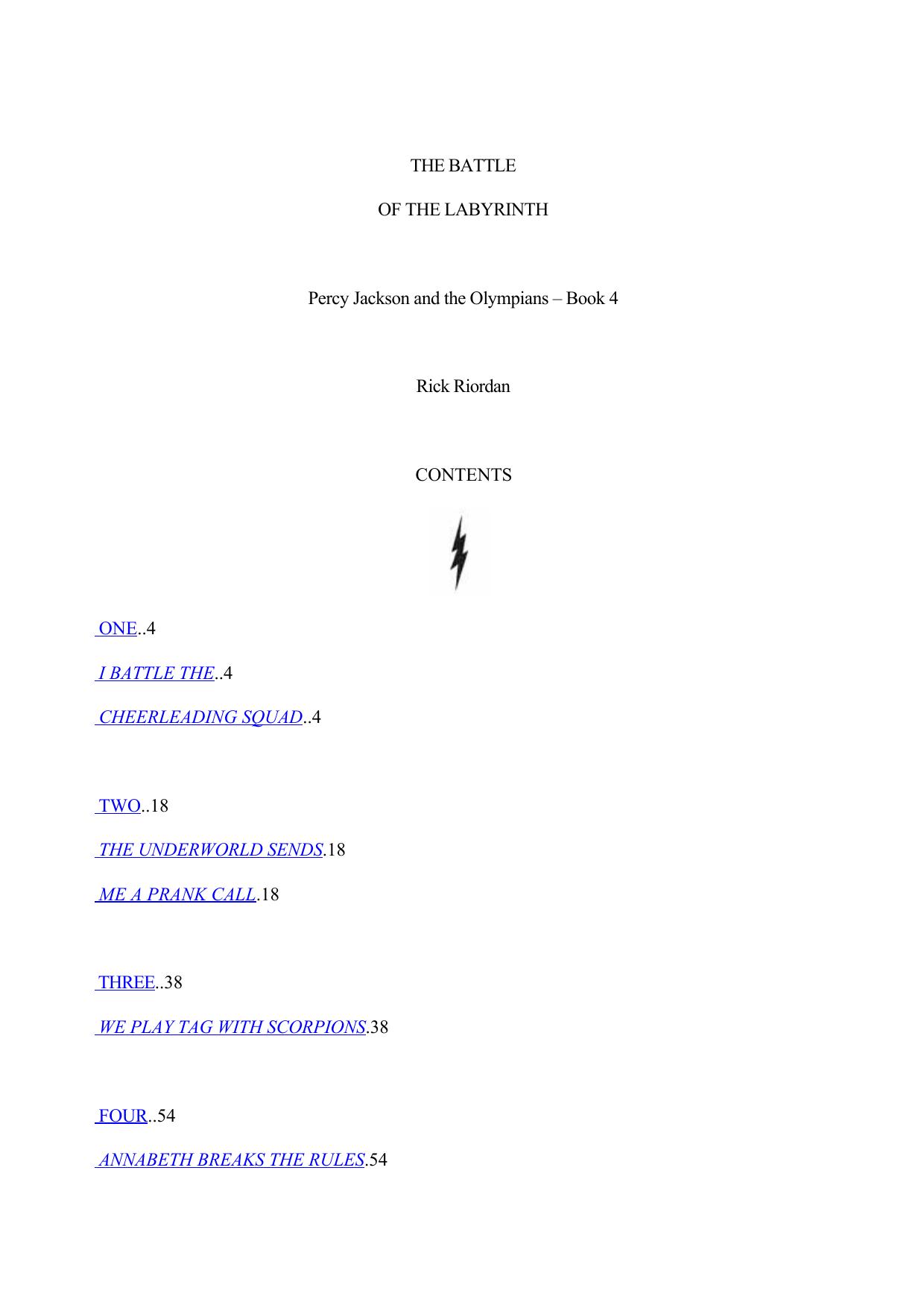 4. The Battle of the Labyrinth by Unknown