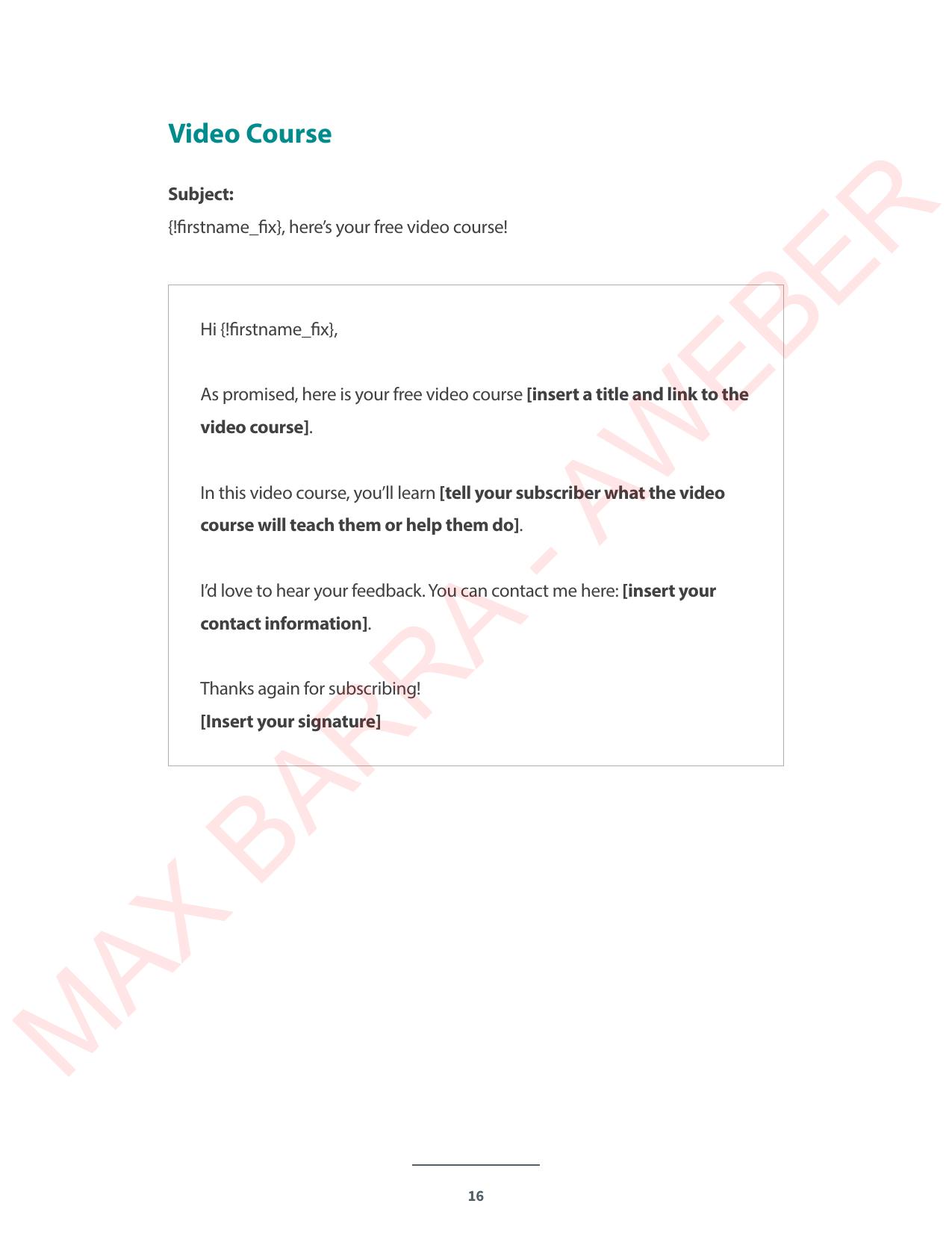 4.16 Video Course Email.pdf by unknow