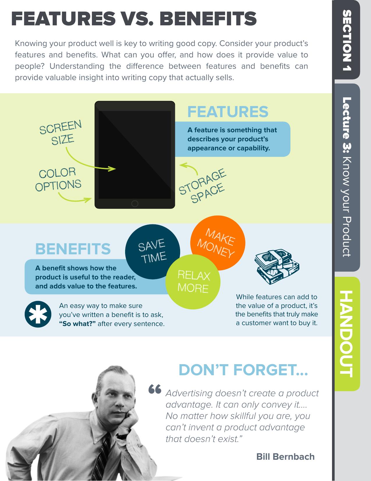 4.3 1.3 Handout by Differences between a feature & a benefit.pdf