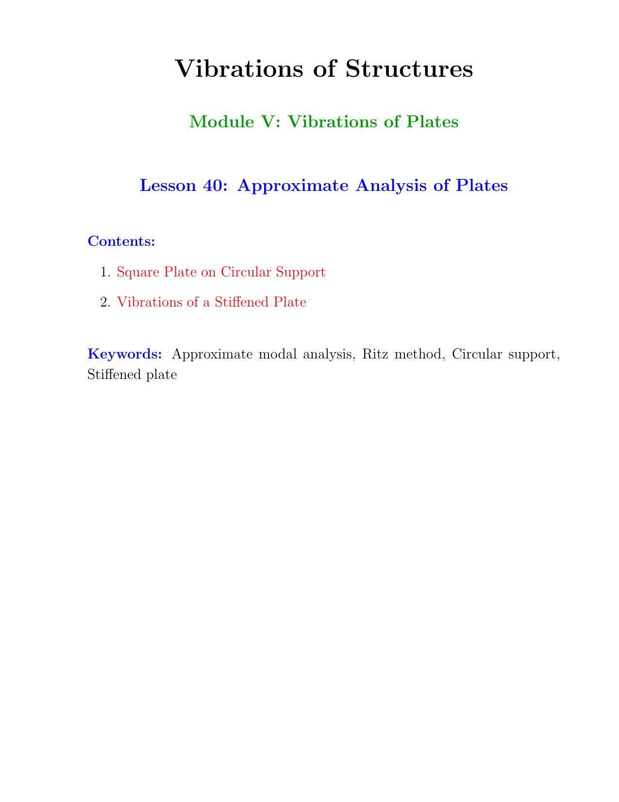 40 Approximate Analysis of Plates by Unknown