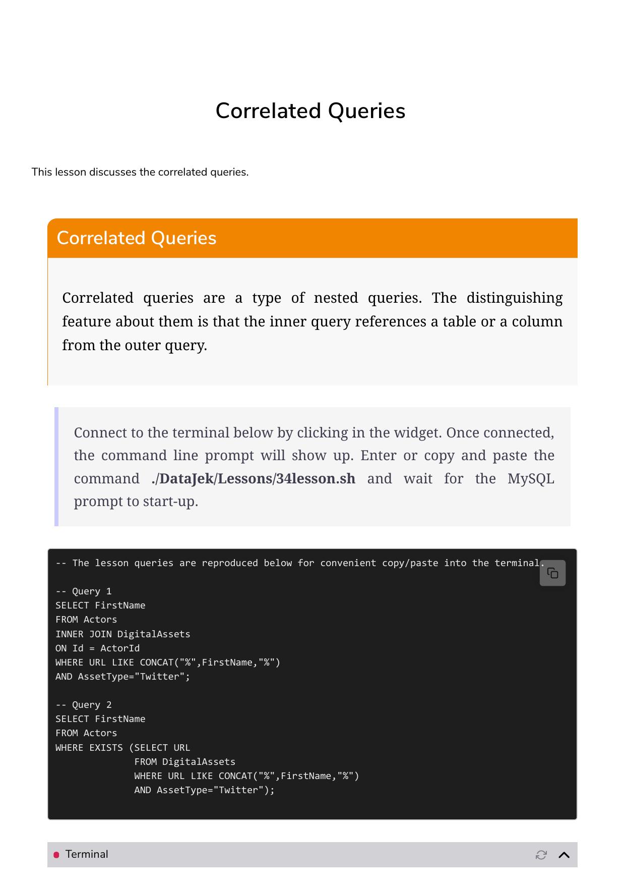 40 Correlated Queries by Unknown