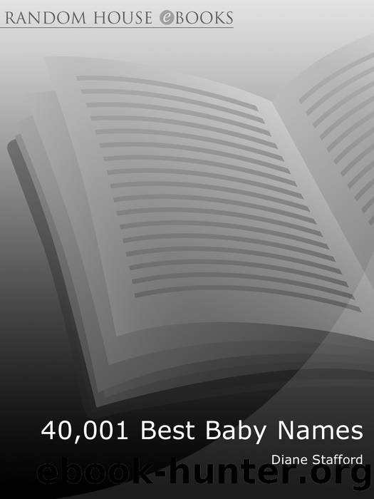 40,001 Best Baby Names by Diane Stafford