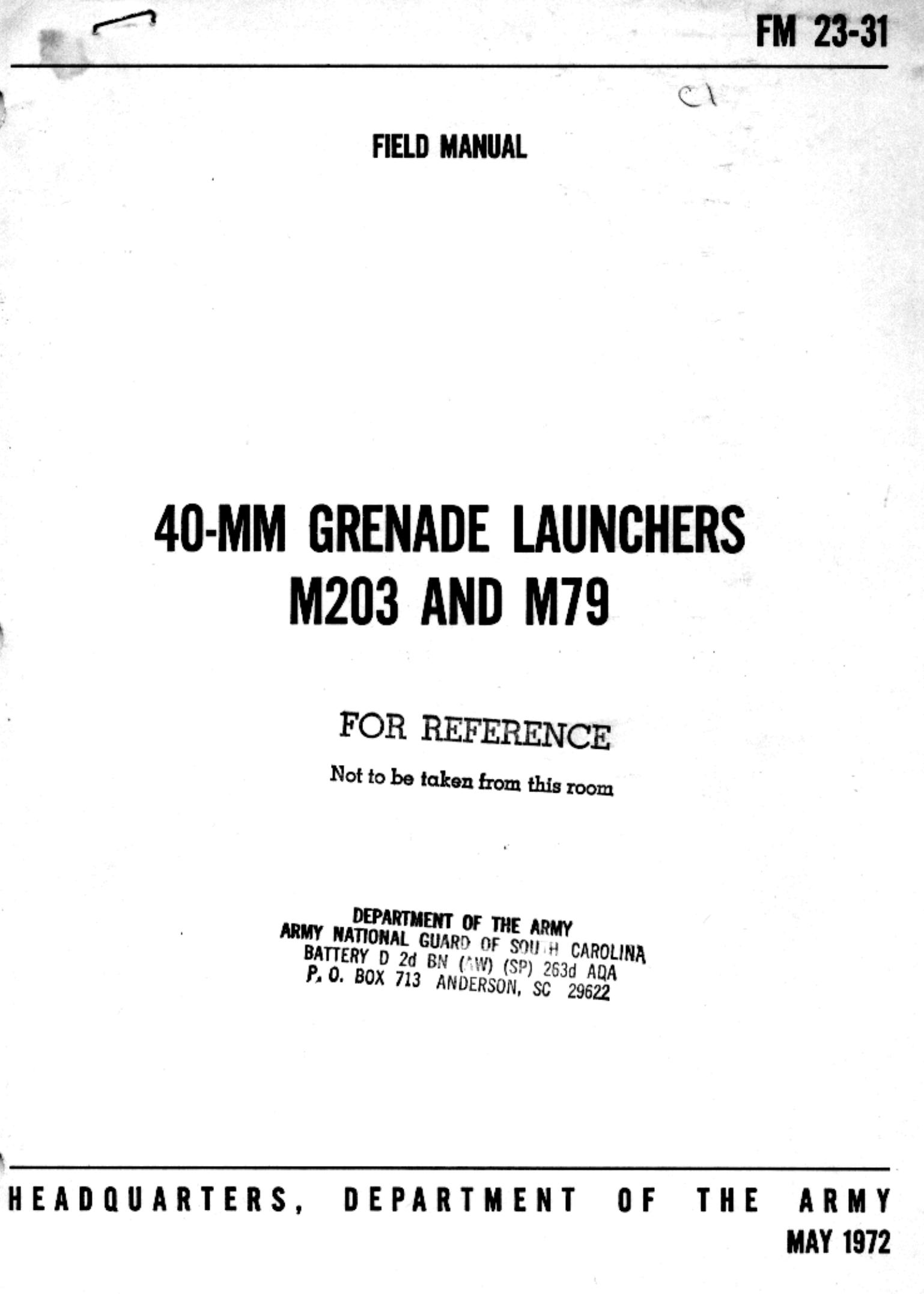 40-mm grenade launchers m203 and m79 by Unknown