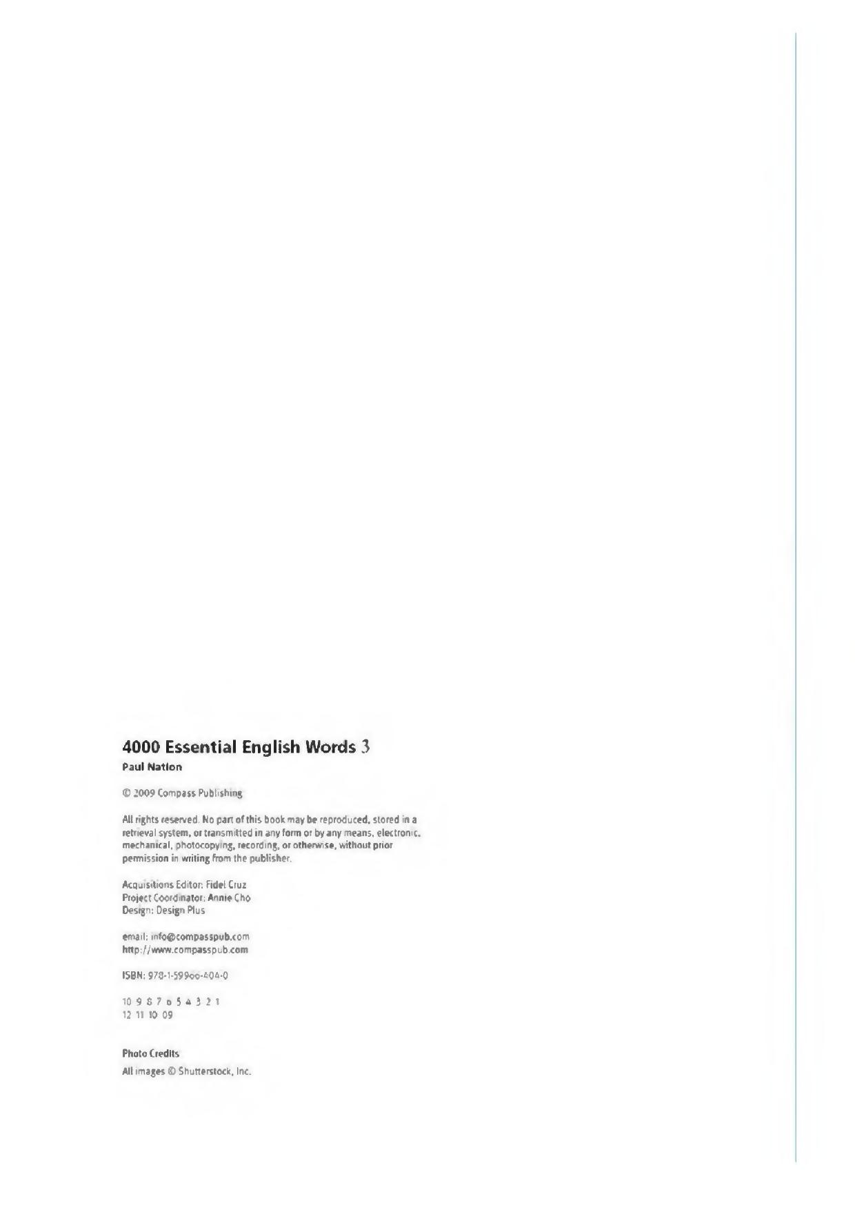 4000 Essential English Words, Book 3 by Paul Nation Fidel Cruz