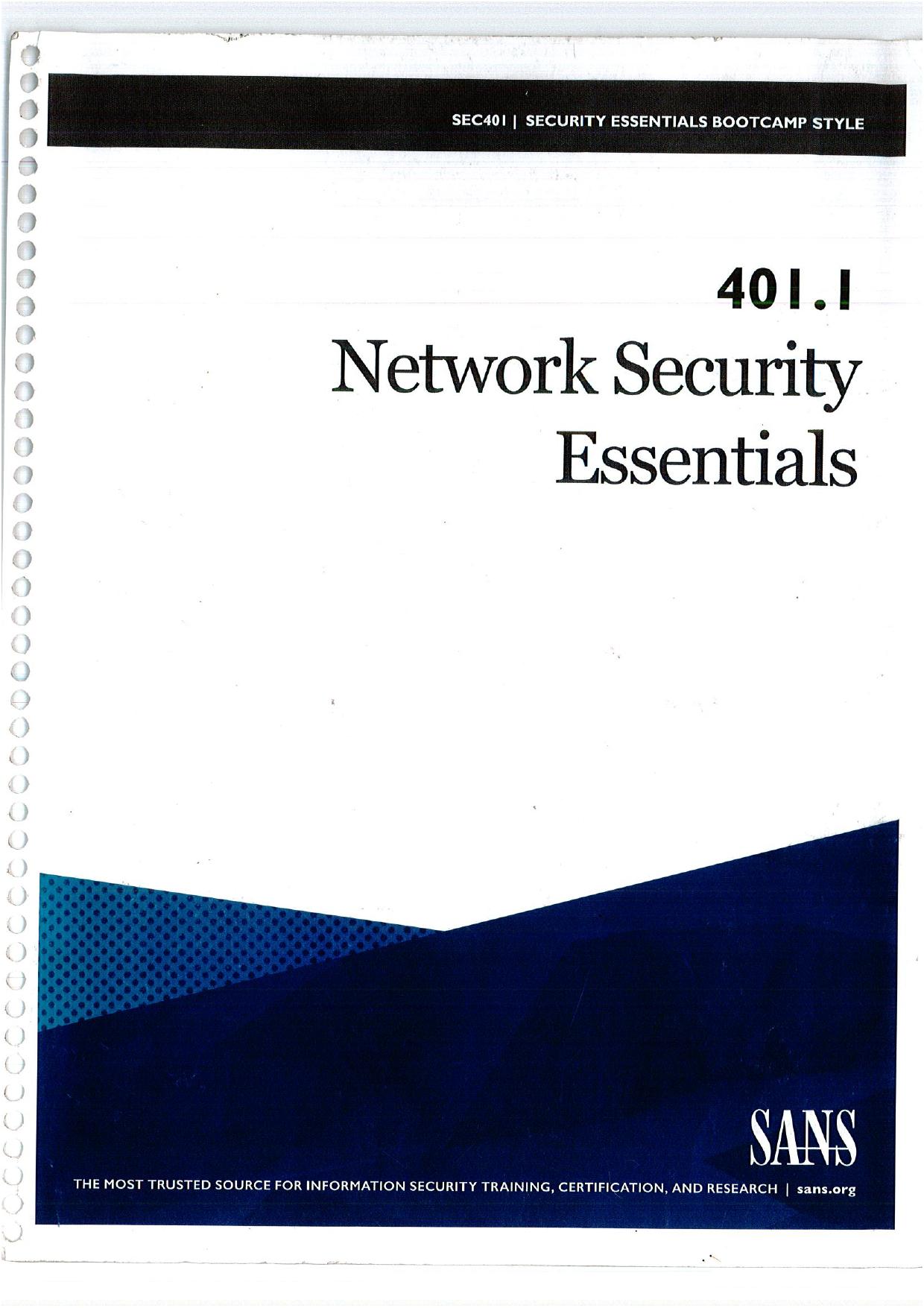 401.1 â Network Security Essentials by Secure Anchor Consulting