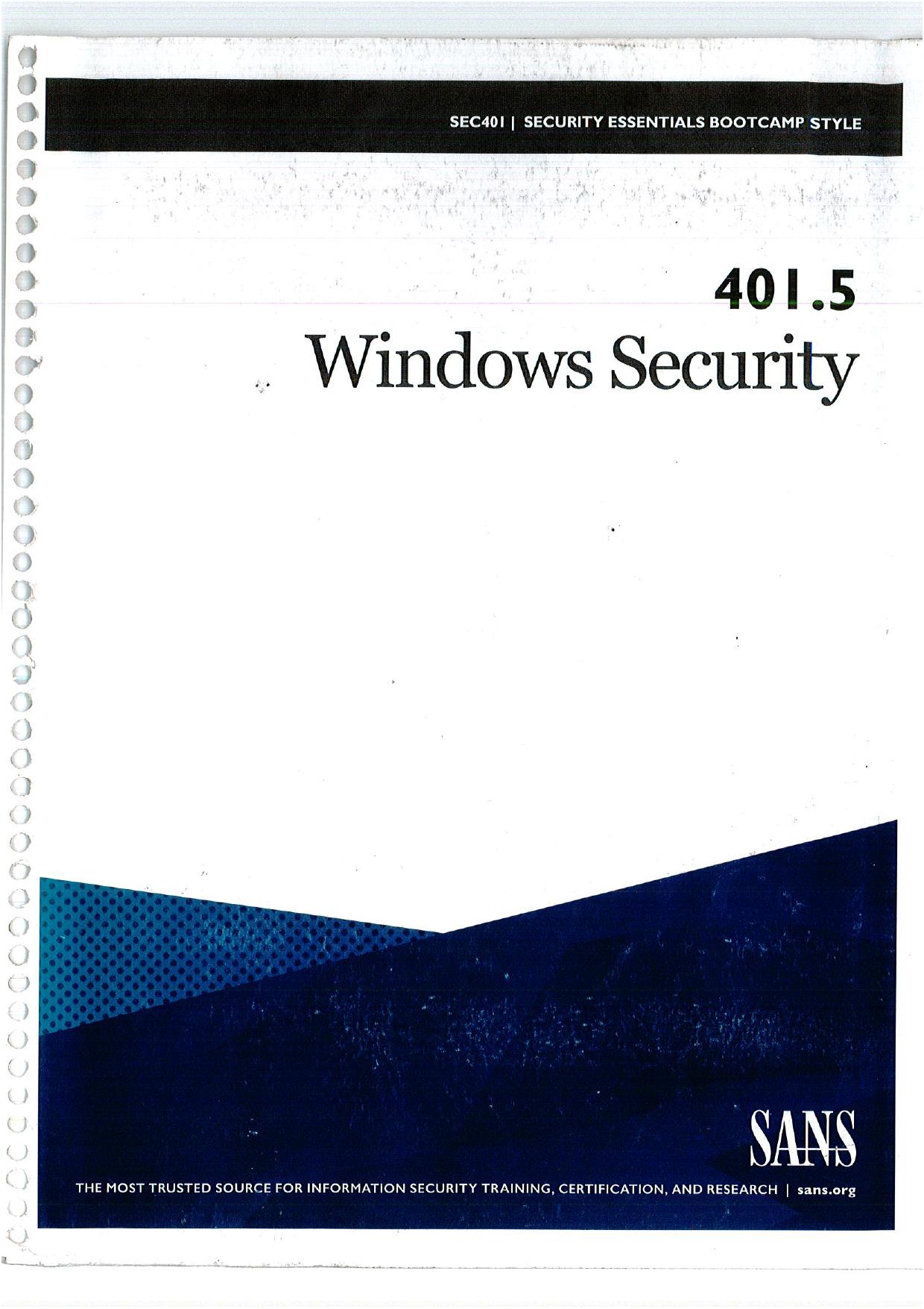 401.5 â Windows Security by Enclave Consulting LLC