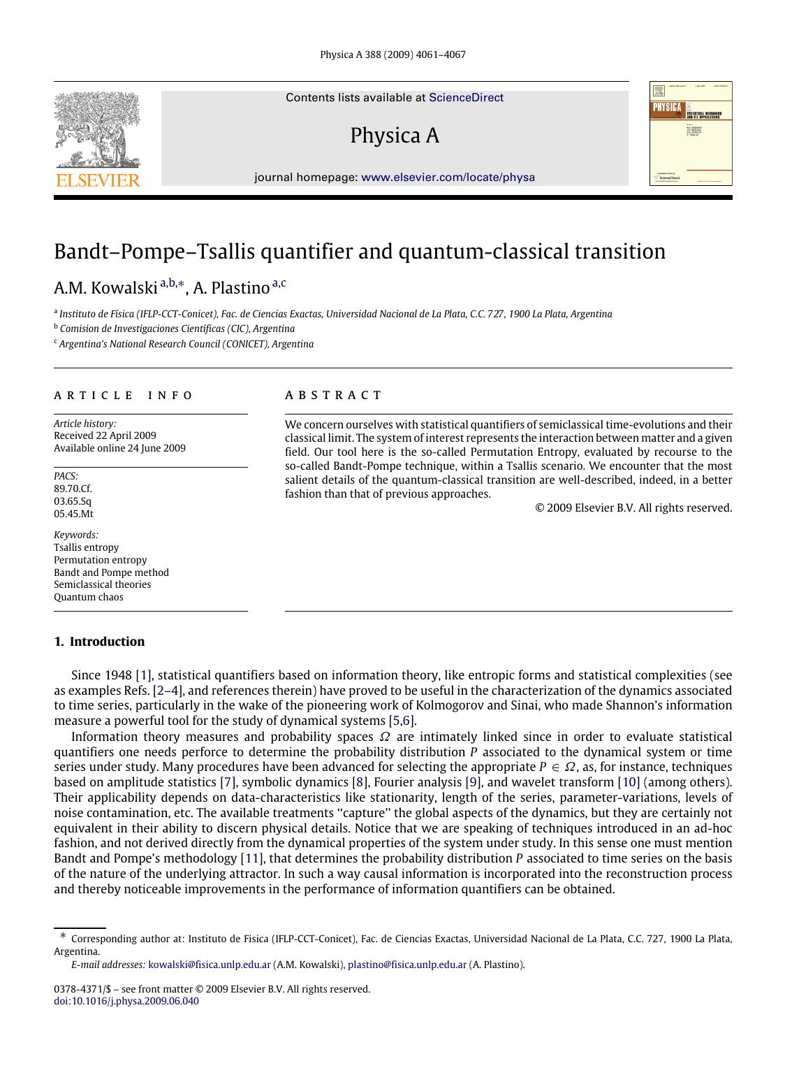 4061-4067 by A.M. Kowalski; A. Plastino