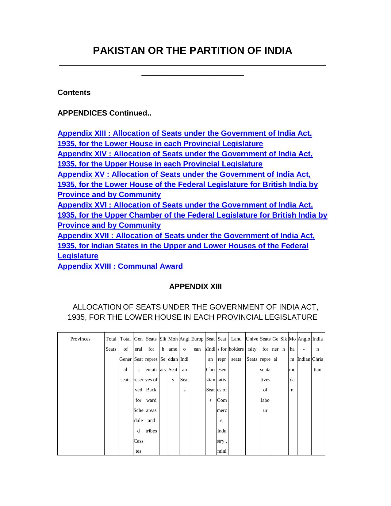 40G3.Pakistan or the Partition of India APPENDIX by Ref
