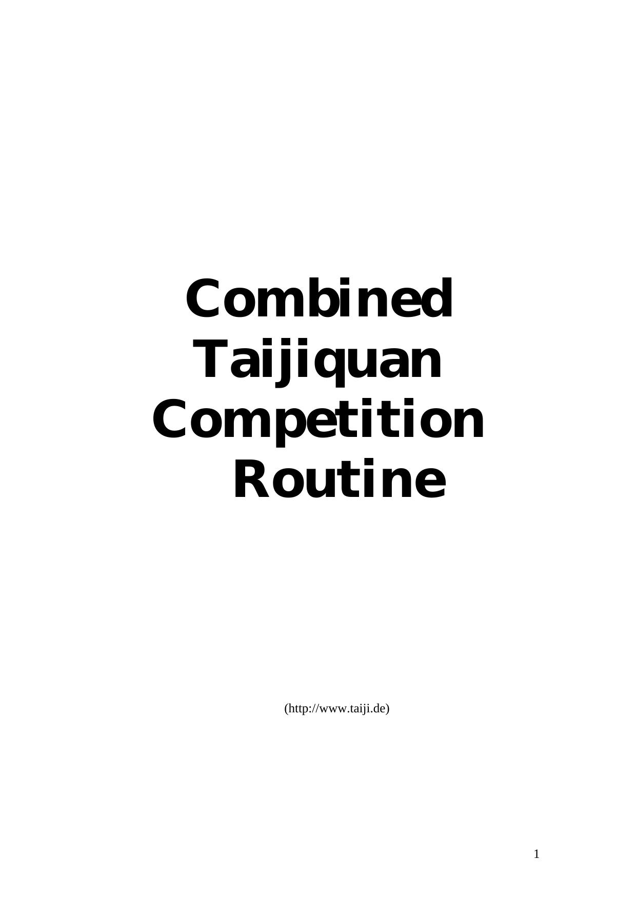 42 Movement Form by Tai Chi Yang