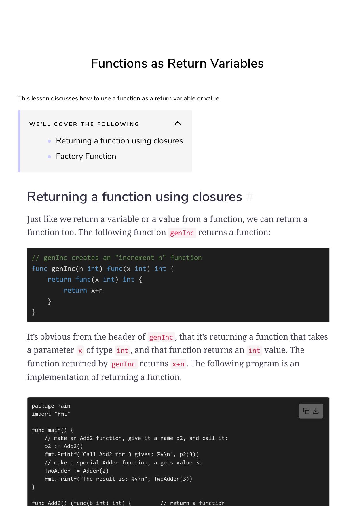 46 Functions as Return Variables by Unknown