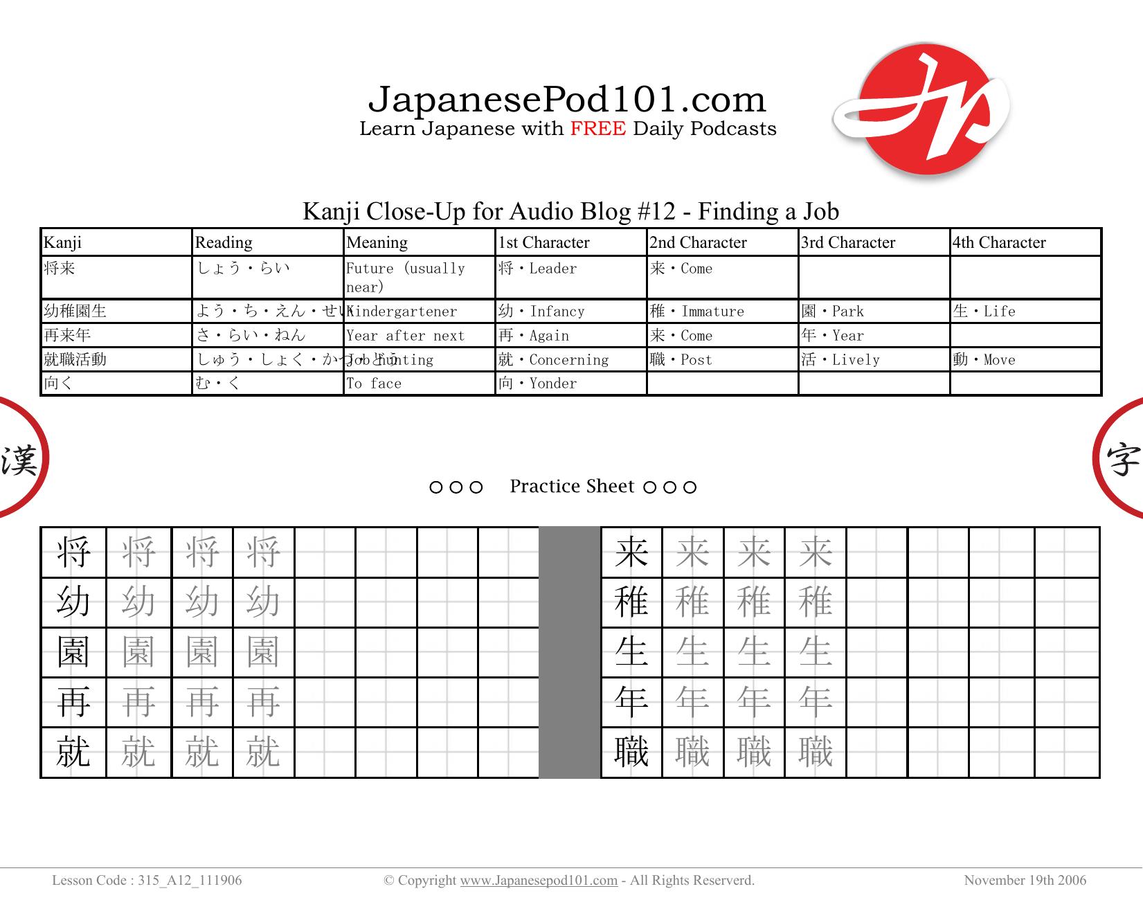 47. Finding a Job by Kanji Close-Up