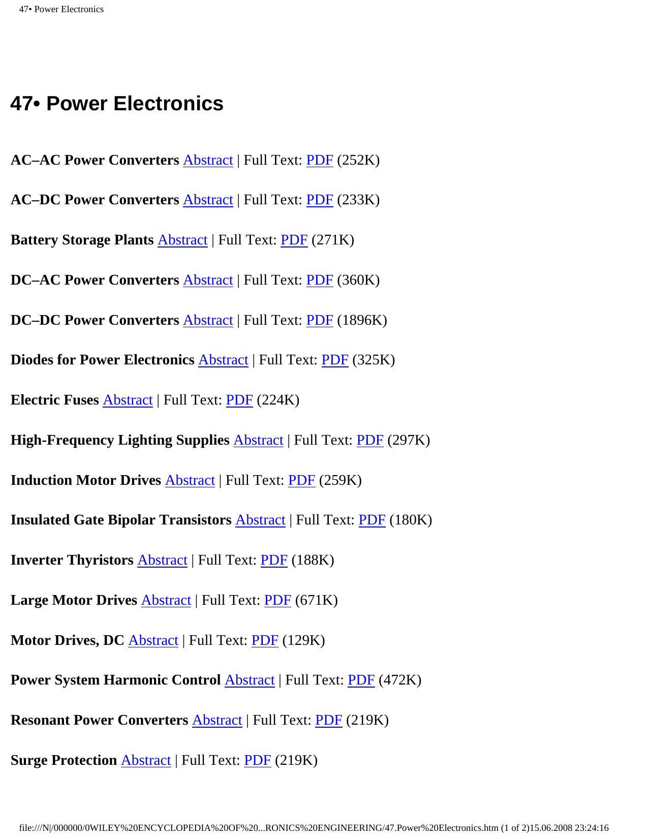 47.Power Electronics by John G. Webster (Editor)