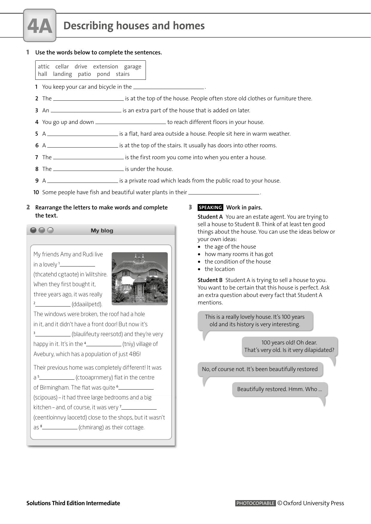 4A Describing homes and houses by Unknown
